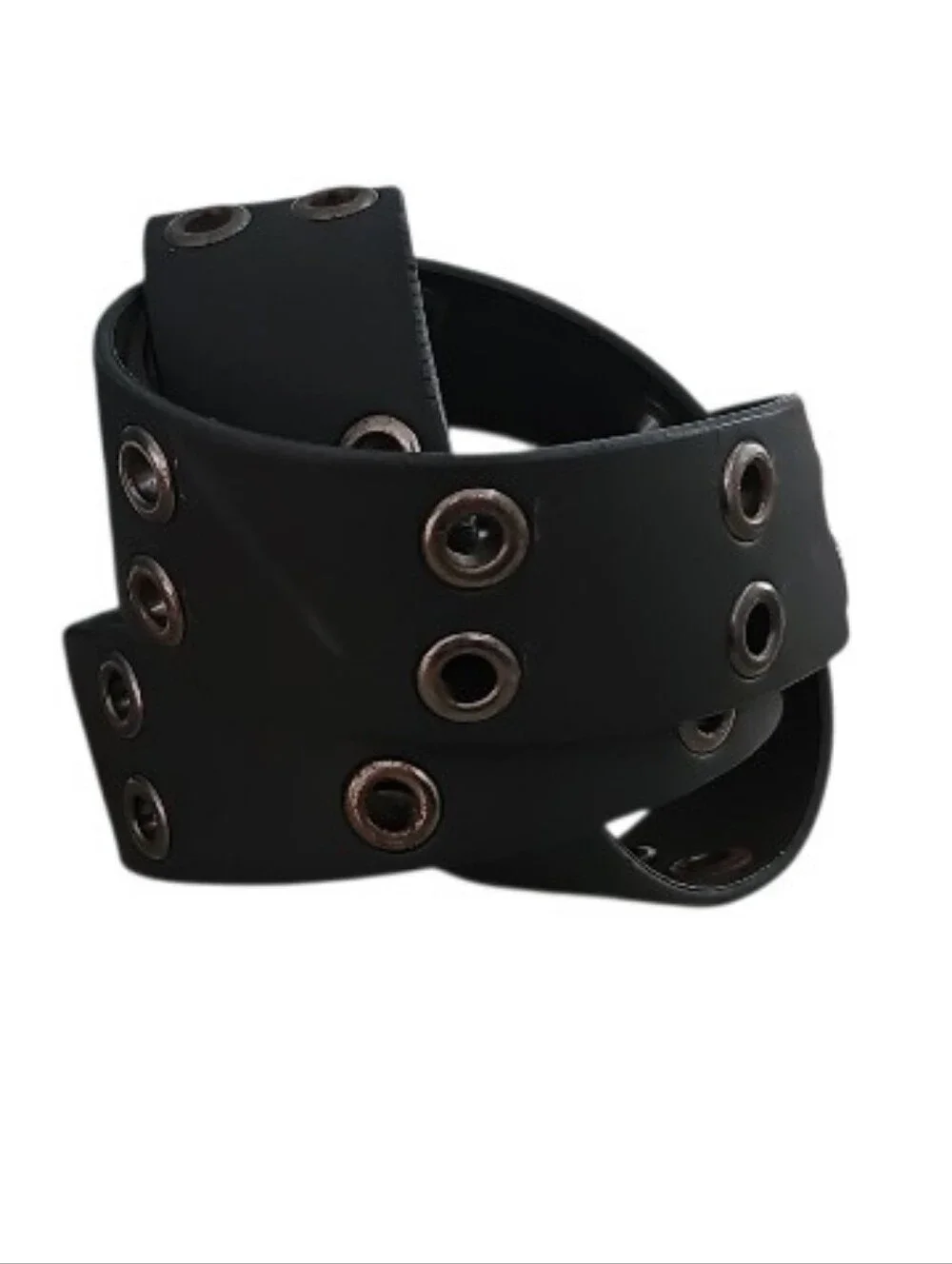 Vintage Reversible Black Brown Grommet Belt Size 34 Punk Grunge Emo Y2K Unisex